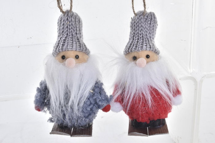 DKD Home Decor Decoración Colgante Noel de Poliéster Surtida