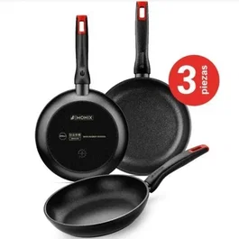 Juego de Sartenes Monix PRO Negro 3 Piezas