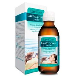 LAVIGOR Lavitoxidren 200 ml - Suplemento Vegetal Drenante Detox - Con Alcachofa, Rábano Negro, Papaina y Desmodium - Incluye Vaso Dosificador