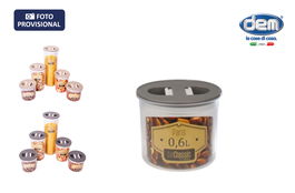 Beclassic Tarro Hermético 0.6L (10.8x9cm) Transparente (12 Unidades)