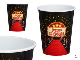 LEKNES Cubo Palomitas Hollywood 2L con Dimensiones 15x15x18 cm (Set de 36)