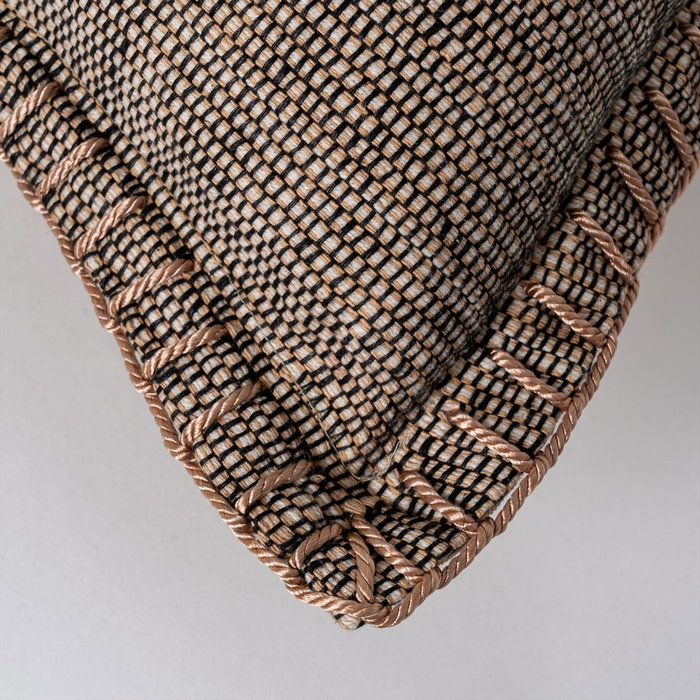 Cojín Marrón Algodón/Terciopelo 50 X 50 cm (Set de 2)