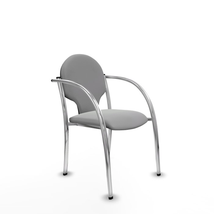 PIQUERAS Y CRESPO Silla Hellín Gris claro con Brazos fijos PIQUERAS Y CRESPO Silla Hellín Gris claro con Brazos fijos