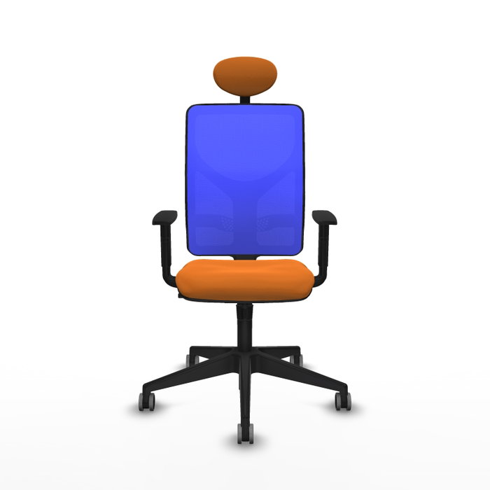 PIQUERAS Y CRESPO Silla de oficina Motilla con mecanismo Sincro, Naranja y Azul PIQUERAS Y CRESPO Silla de oficina Motilla con mecanismo Sincro, Naranja y Azul