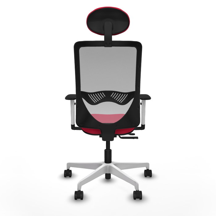 PIQUERAS Y CRESPO Silla de oficina Zulema con mecanismo Sincro/Traslack, Rojo y Gris