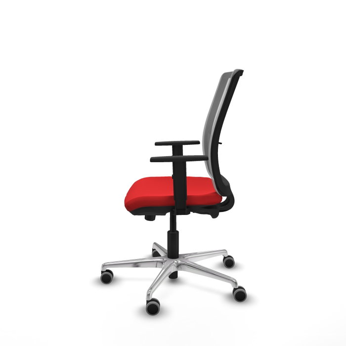 PIQUERAS Y CRESPO Silla de oficina Haches con mecanismo Sincro/Traslack Rojo y Gris