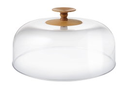Alessi Dressed in Wood Campana en PMMA con pomo de madera de haya