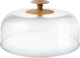 Alessi Dressed in Wood Campana en PMMA con pomo de madera de haya