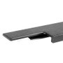 VIEFE Tirador embutido lineal de aluminio, Negro cepillado, 497 mm