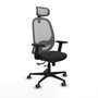 PIQUERAS Y CRESPO Silla de oficina Cilanco con mecanismo Sincro/Traslack, Negro/Gris