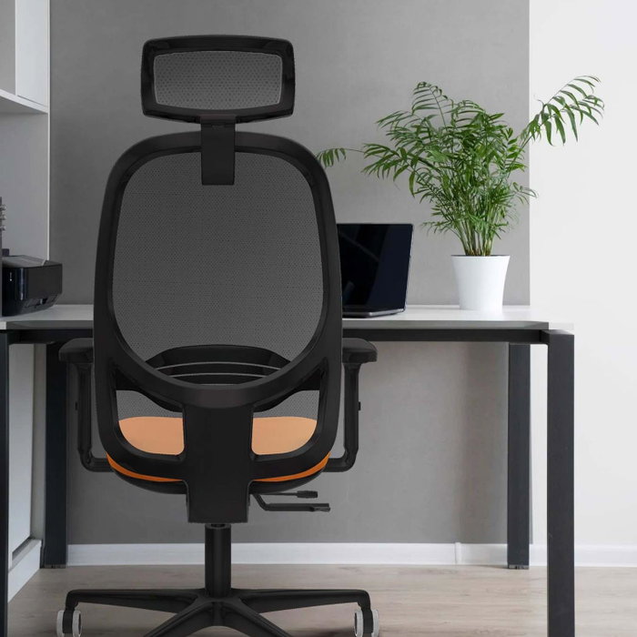 PIQUERAS Y CRESPO Silla de oficina Cilanco con mecanismo Sincro/Traslack, Negro/Gris