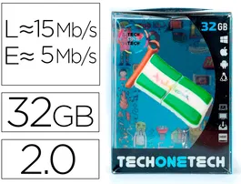 Tech on tech Memoria USB Bandera Andalucía 32 GB
