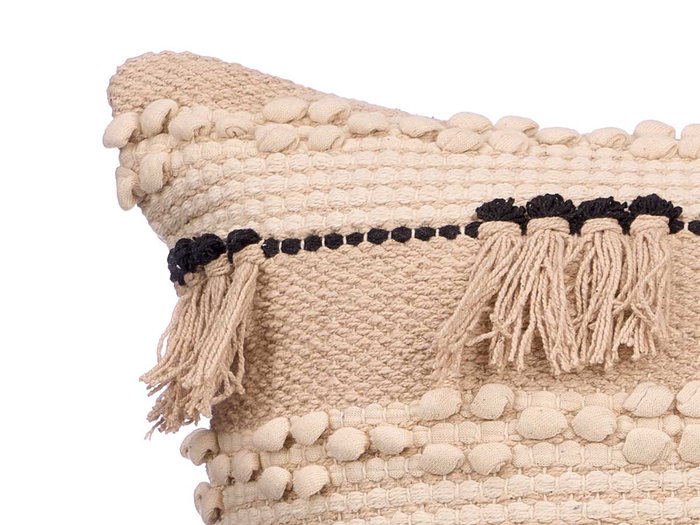 Giftdecor Cojín Lentejuelas Beige 45x45 cm (Set de 6)