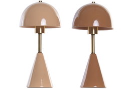 DKD Home Decor Lámpara de Sobremesa de Metal Diseño Seta