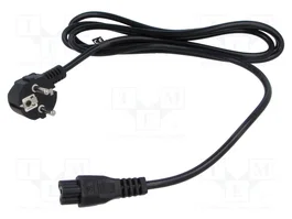 POS Cable de alimentación H03VV-F 3x0,75mm2 1,8m Negro