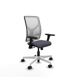 PIQUERAS Y CRESPO Silla de oficina Motilla con Mecanismo Sincro, Brazos 3D y Malla Blanca