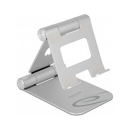 DeLOCK Soporte para tableta ajustable de aluminio Plata