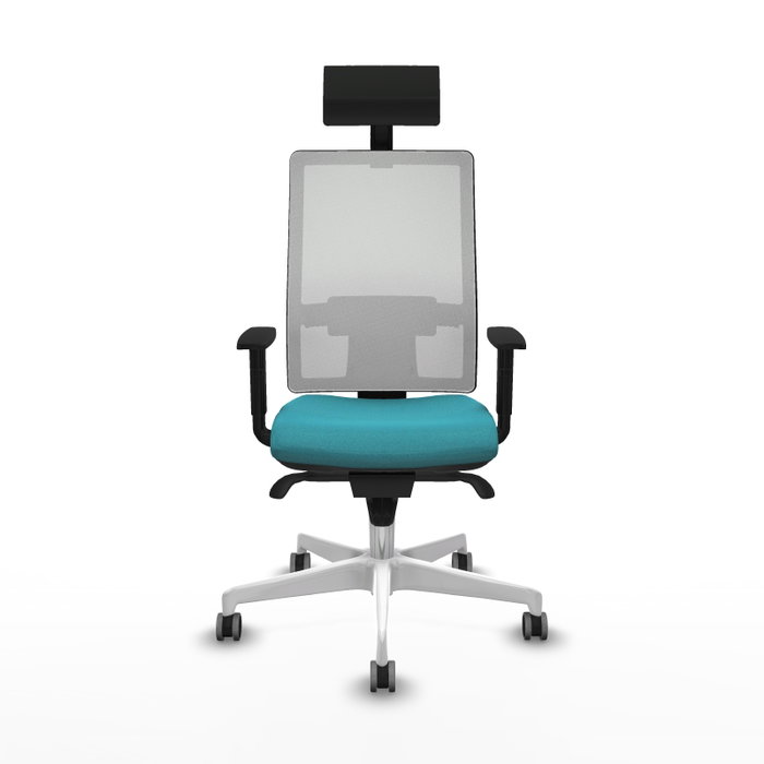 PIQUERAS Y CRESPO Silla de oficina Horna con mecanismo Sincro, Turquesa y Blanco PIQUERAS Y CRESPO Silla de oficina Horna con mecanismo Sincro, Turquesa y Blanco
