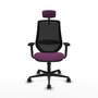 PIQUERAS Y CRESPO Silla de oficina Mardos con mecanismo Sincro, Morado y Negro