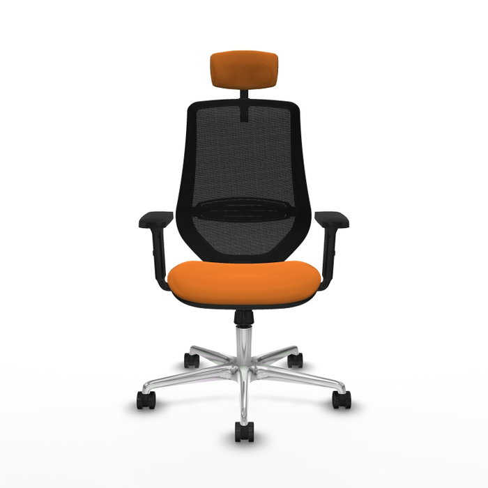 PIQUERAS Y CRESPO Silla de oficina Mardos con mecanismo Sincro, Naranja y Negro