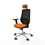 PIQUERAS Y CRESPO Silla de oficina Mardos con mecanismo Sincro, Naranja y Negro