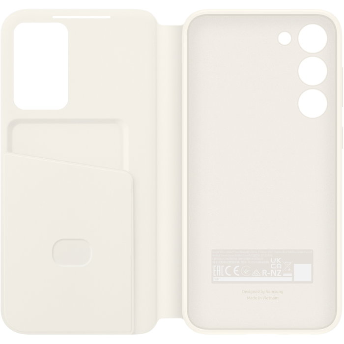 Samsung Smart View Wallet Case para Galaxy S23 Plus, Crema