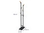 Maul Perchero de Pie Metalico y Madera 6 Colgadores Negro 1840x480x230 mm
