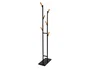 Maul Perchero de Pie Metalico y Madera 6 Colgadores Negro 1840x480x230 mm