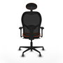 PIQUERAS Y CRESPO Silla de oficina Jorquera Naranja y Negro