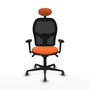 PIQUERAS Y CRESPO Silla de oficina Jorquera Naranja y Negro