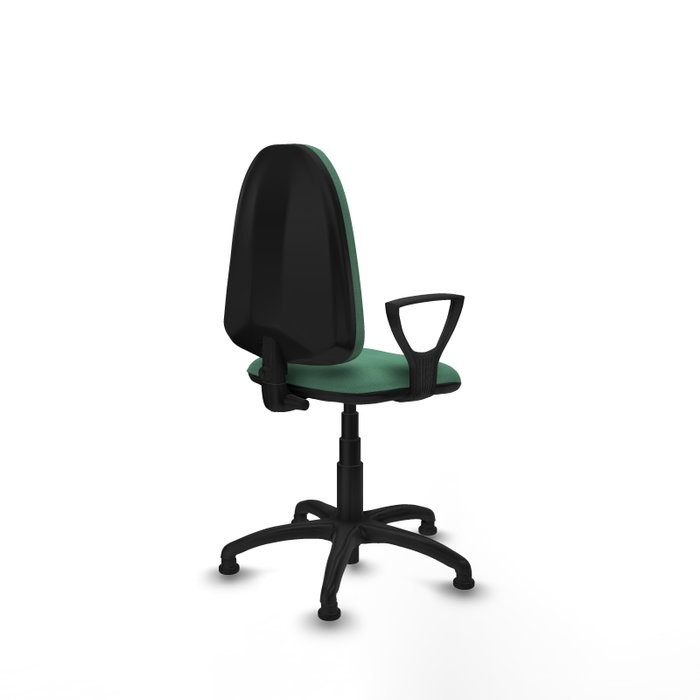 PIQUERAS Y CRESPO Silla de oficina Aýna Verde esmeralda con brazos fijos