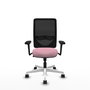 PIQUERAS Y CRESPO Silla de oficina Zulema con mecanismo Sincro, Rosa y Negro