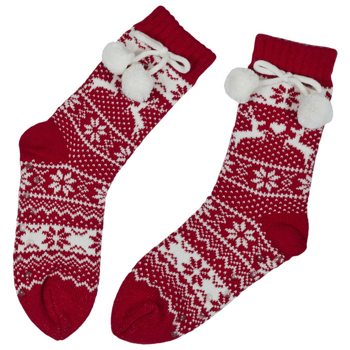 Sensly Par Calcetines con Pompones de Acrílico