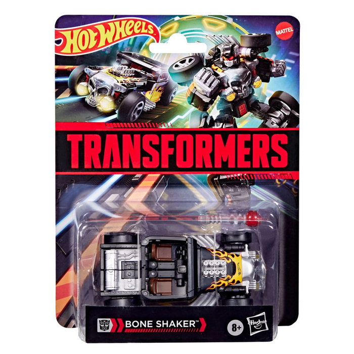 Hasbro Hot Wheels x Transformers Bone Shaker Figura Convertible 12,5 cm