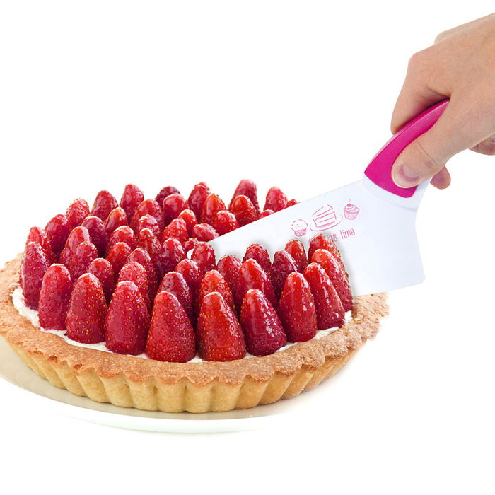 Lily Cook Cuchillo-Pala Surtido 2 en 1 Cortar y Servir Plástico 23,4x9 cm Colores Surtidos