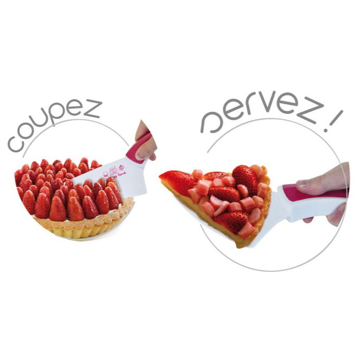 Lily Cook Cuchillo-Pala Surtido 2 en 1 Cortar y Servir Plástico 23,4x9 cm Colores Surtidos