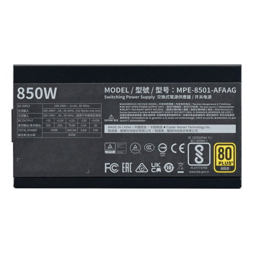 Cooler Master MWE Gold V2 850W ATX 3.1 Negro