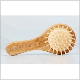 Banbu Cepillo De Bambú Y Caucho Natural Para Viaje. Desenreda Suavemente El Cabello Sin Tirones.