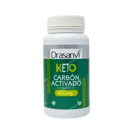 Drasanvi Carbón Vegetal Activado de Coco - 60 Cápsulas Keto - Complemento Alimenticio - Vegano y Sin Gluten
