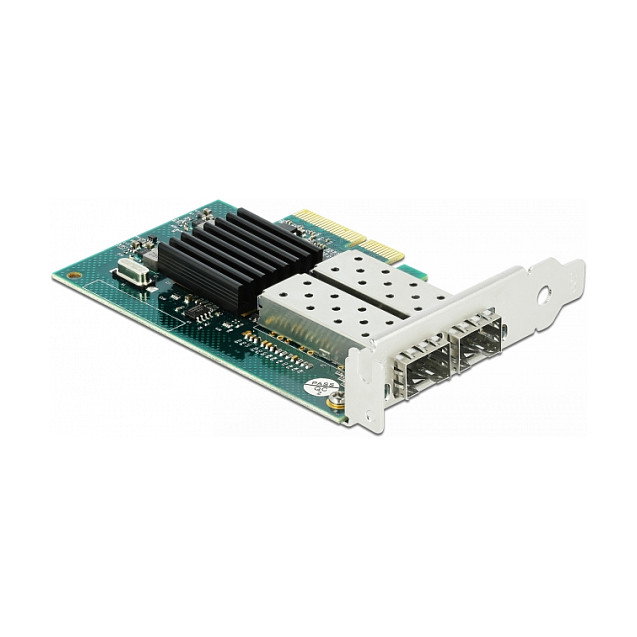 DeLOCK PCI Express x4 Tarjeta de Red Gigabit LAN con 2 Puertos SFP i82576 para PC, 1 Gbit/s