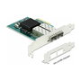 DeLOCK PCI Express x4 Tarjeta de Red Gigabit LAN con 2 Puertos SFP i82576 para PC, 1 Gbit/s