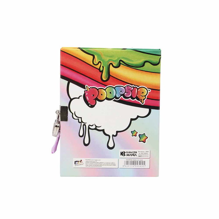 Poopsie Slime Surprise Diario con Llave Rainbow, Tapa Rígida, 160 Hojas Decoradas, Cierre con Candado, Multicolor Poopsie Slime Surprise Diario con Llave Rainbow, Tapa Rígida, 160 Hojas Decoradas, Cierre con Candado, Multicolor