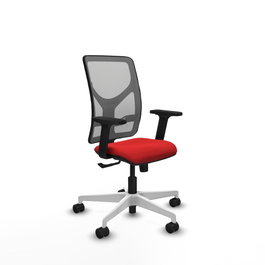 PIQUERAS Y CRESPO Silla de oficina Motilla con mecanismo Sincro, Rojo y Gris