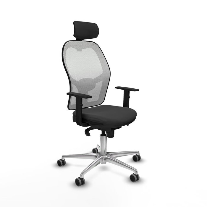 PIQUERAS Y CRESPO Silla de oficina Jorquera con mecanismo Sincro, Gris oscuro y Blanco PIQUERAS Y CRESPO Silla de oficina Jorquera con mecanismo Sincro, Gris oscuro y Blanco