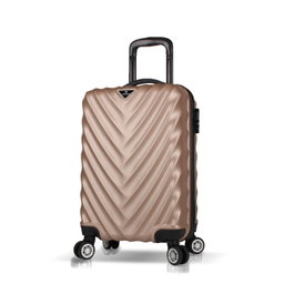 Zoozie Bags 6913 Maleta Dorada ABS con 4 Ruedas 360 y Cierre Codificado 58x34x24cm