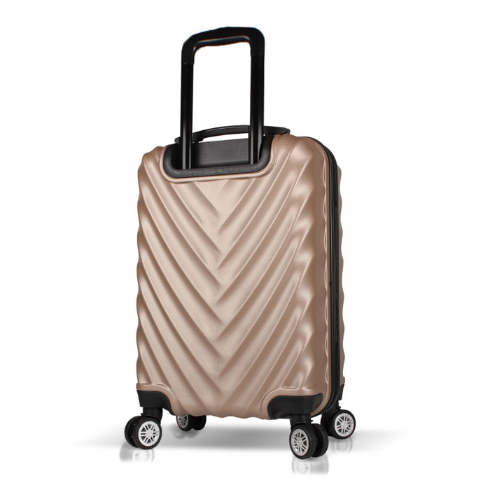Zoozie Bags 6913 Maleta Dorada ABS con 4 Ruedas 360 y Cierre Codificado 58x34x24cm