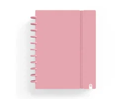 Carchivo Cuaderno Ingeniox Foam A5 80h Cuadricula Rosa Pastel con Goma Elástica, Papel Premium Opaque 100gr FSC