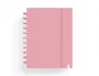 Carchivo Cuaderno Ingeniox Foam A5 80h Cuadricula Rosa Pastel con Goma Elástica, Papel Premium Opaque 100gr FSC