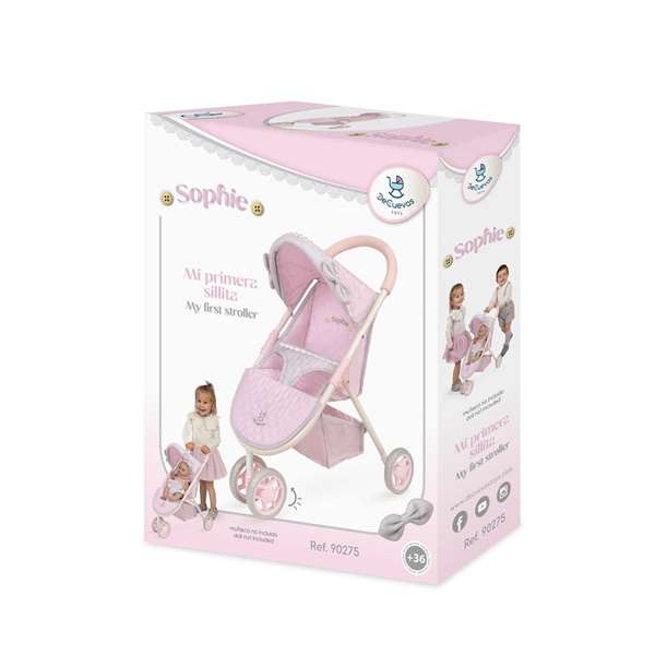 Decuevas Silla de Muñeca Sophie para Muñecas de hasta 50 cm - Silla de Ruedas de 3 Ruedas