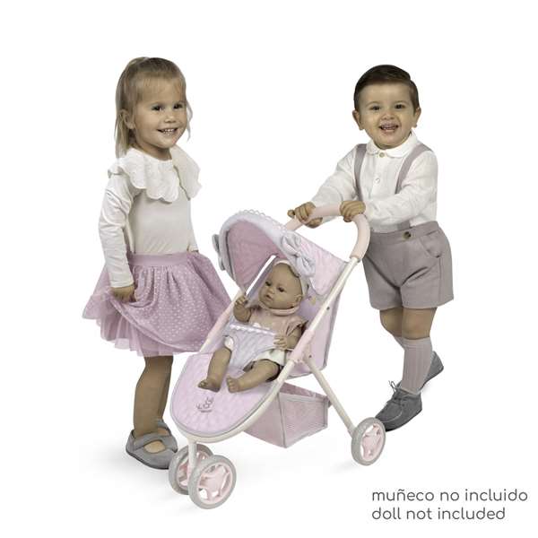 Decuevas Silla de Muñeca Sophie 3 Ruedas para Muñecas de hasta 50 cm